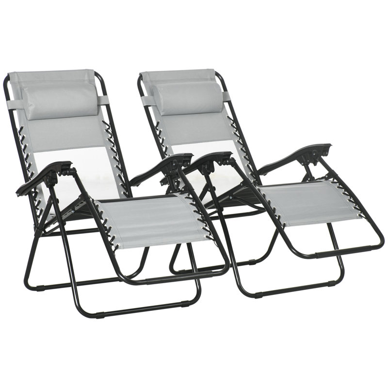 Argeniz Folding Recliner Chair, Grey