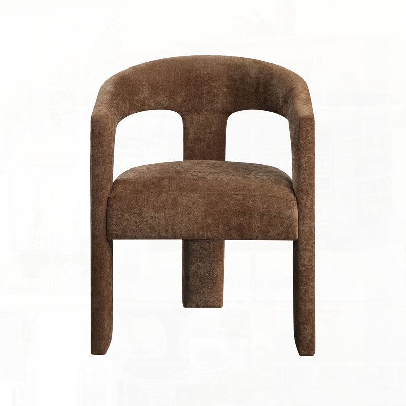 Ensemble de chaises à accoudoirs en lin brun avec support fiable