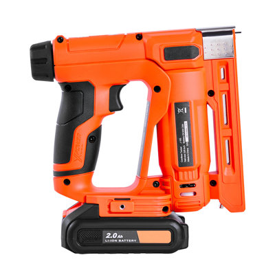 Cordless Brad Nailer, 2-in-1 Nail Gun Staple Gun, 18 Gauge 5/8 inch, Includes 1000 Pcs Staples and 1000 Pcs Nails, with Battery and Charger, Non-Slip Rubber Grip, for Woodworking DIY Projects