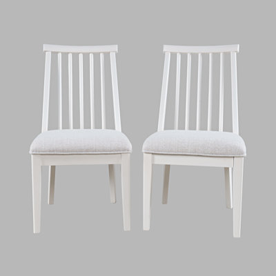 Gunes Modern Farmhouse Upholstered Dowelback Dining Chair - Set Of 2 by Alcott Hill