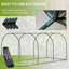 Cage de culture 9 pi x 4 pi, tente de protection des plantes avec trois portes à fermeture à glissière, sac de rangement et 4 piquets de sol, noir