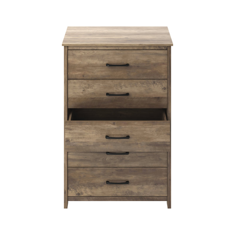Commode 5 tiroirs Wilder, Chêne noueux