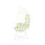 Teardrop Chair - Fauteuil d'extérieur confortable en forme de larme blanche de 30,25 po x 38,5 po avec coussins d'eau et filet abstrait