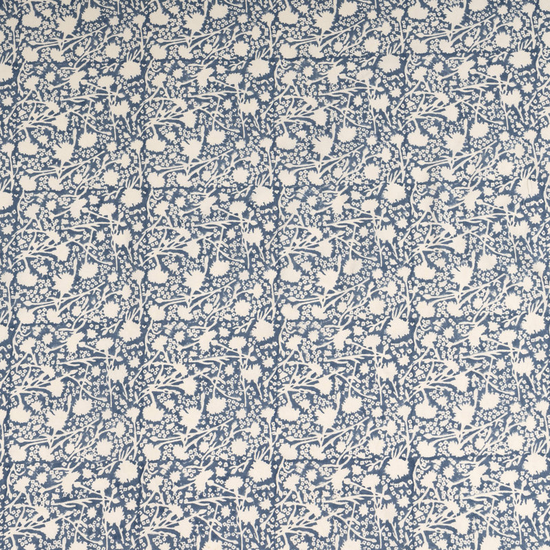 Meadows Handmade Floral Tablecloth, 128" x 71", Blue