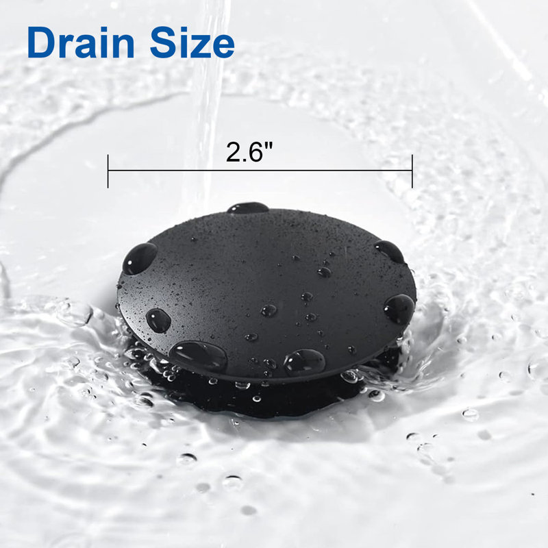 Single-handle Bathroom Faucet with Drain Assembly, Matte Black