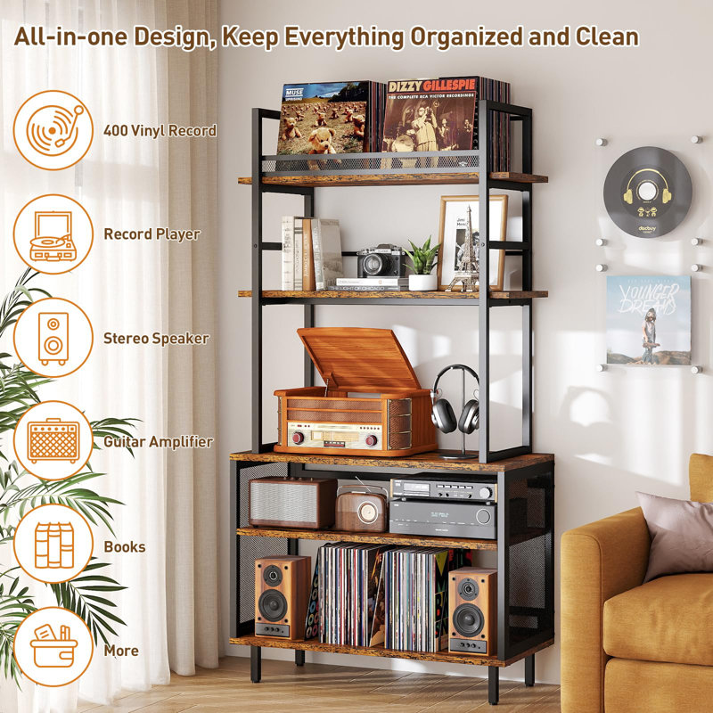 172 cm H Media Shelves