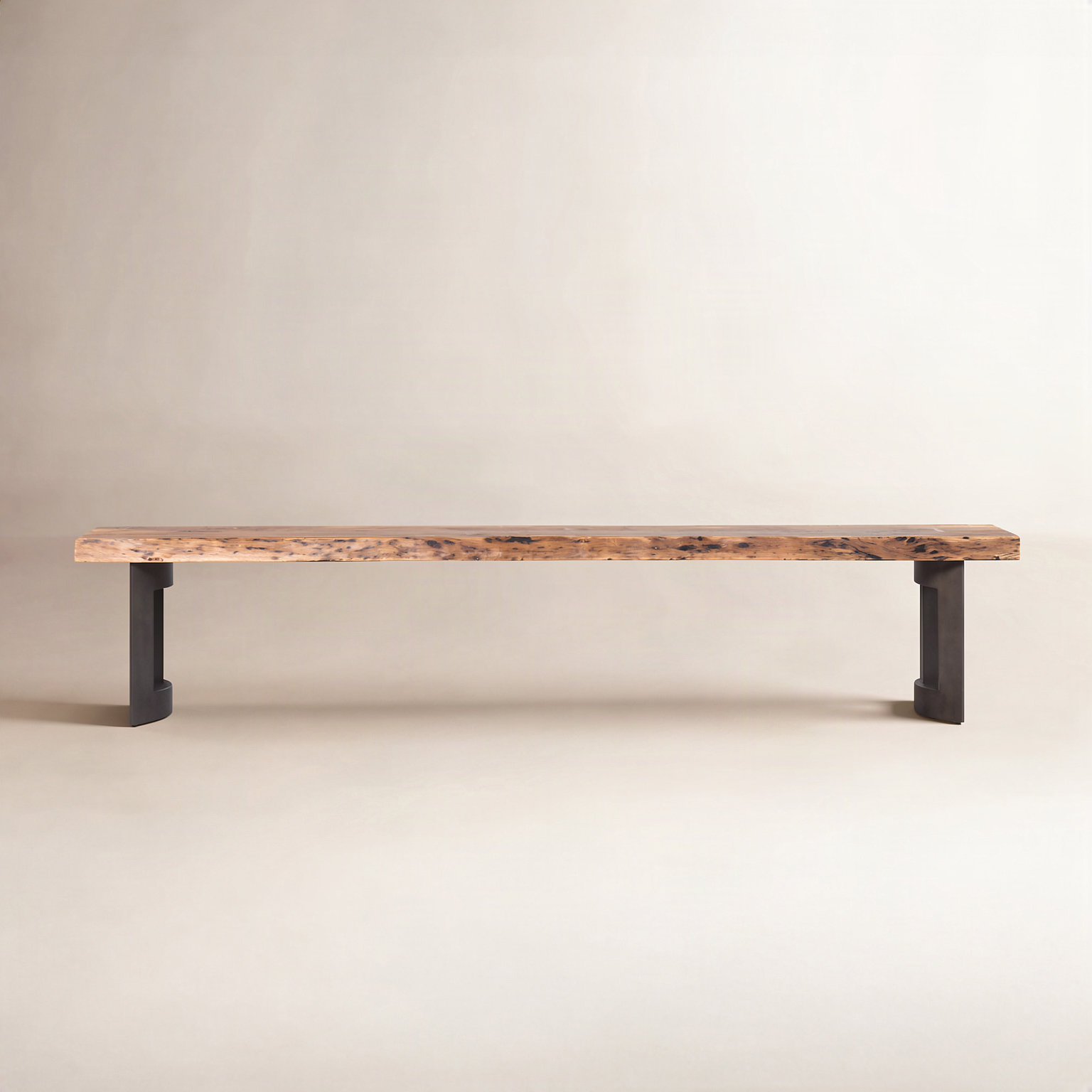 Burnell Solid Wood Dining Bench, 18" H x 108" W x 15" D, Brown