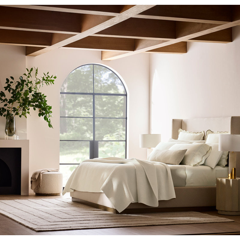 Signature Curved Edge Sheet Set, Sand, Queen Sheet Set with 2 Pillowcases