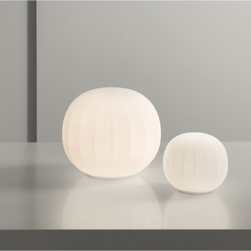 Lita Stemless Table Lamp, White, 6.3" H x 7" W x 7" D