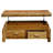 Fireside Lodge Cedar Log Enclosed Coffee Table - Elevating Top - Natural - Liquid Glass-1820633479