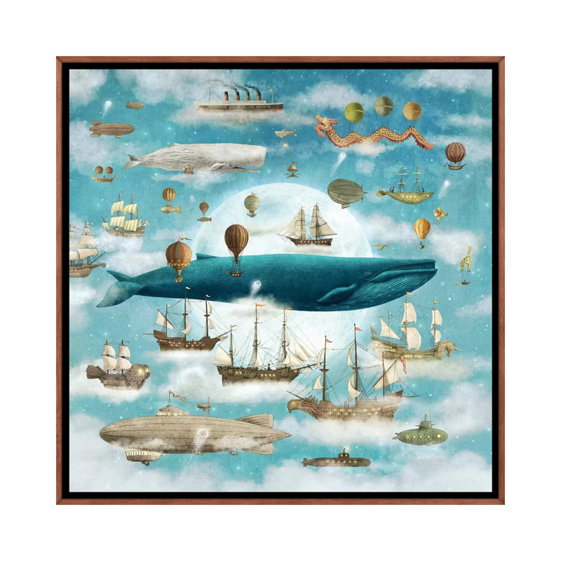 «Ocean Meets Sky Square # 3» par Terry Fan - impression d'art graphique, Aucun mat, H 26 po x l 26 po x P 1,5 po