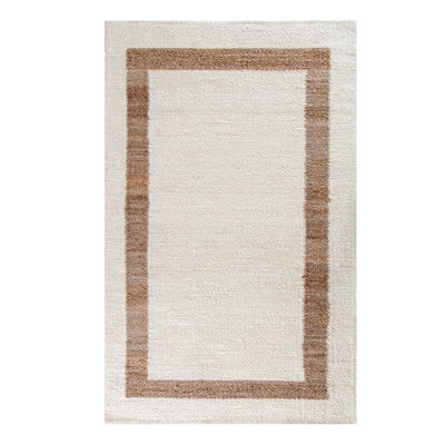 Kenwood Hand-Loomed Jute Ivory/Tan Area Area Rug