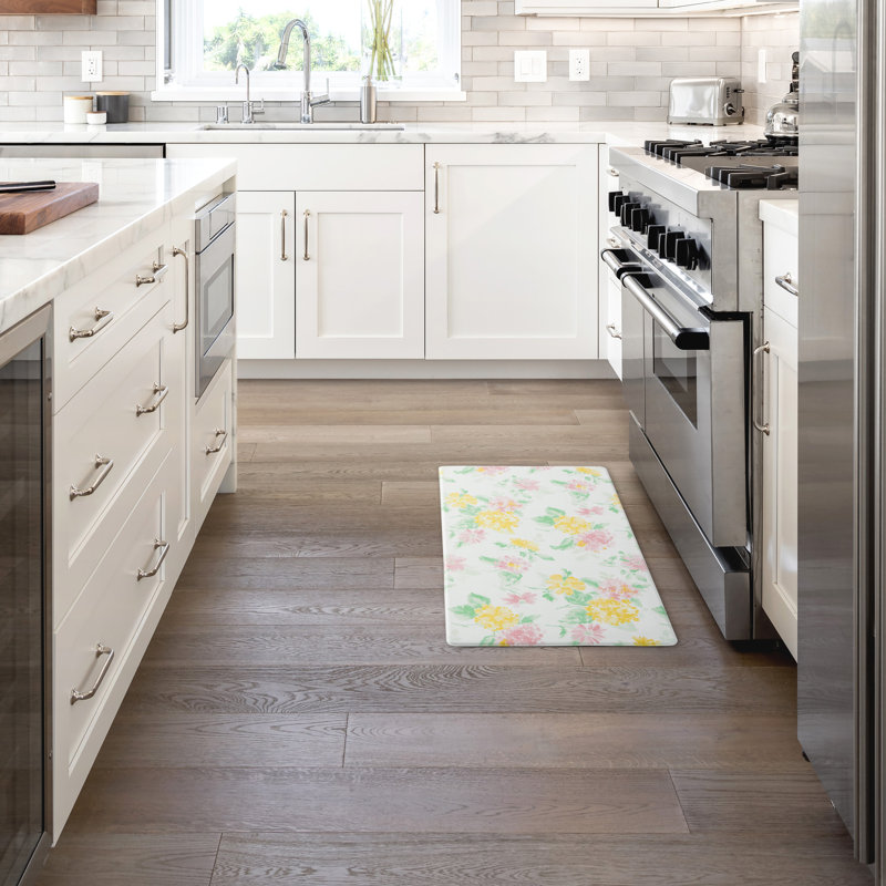 Tapis de cuisine réversible à motif floral marguerite Martha Stewart, Rose, Tapis de couloir 20 po x 39 po