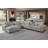 Errett Upholstered Corner Sectional with Storage & Cup Holder Console, 5 Throw Pillows-456439193