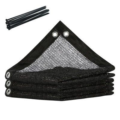 Toile d'ombrage noire 30% avec protection UV et œillets renforcés Royal Shade_2