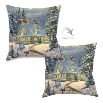 Thomas Kinkade Midnight Delivery Indoor Decorative Pillow