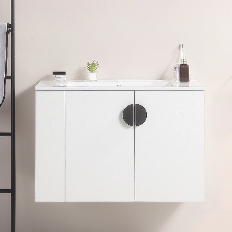 Ensemble de meuble-lavabo simple 30,09 po avec plateau en céramique Queena