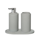 CRETO Concrete Bathroom Accessory Set - Lily White