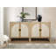 Armoire de rangement 1 porte arquée, ton de bois brun, portes à fermeture en douceur, buffet autoportant en bois de chêne, placage de qualité, pieds solides