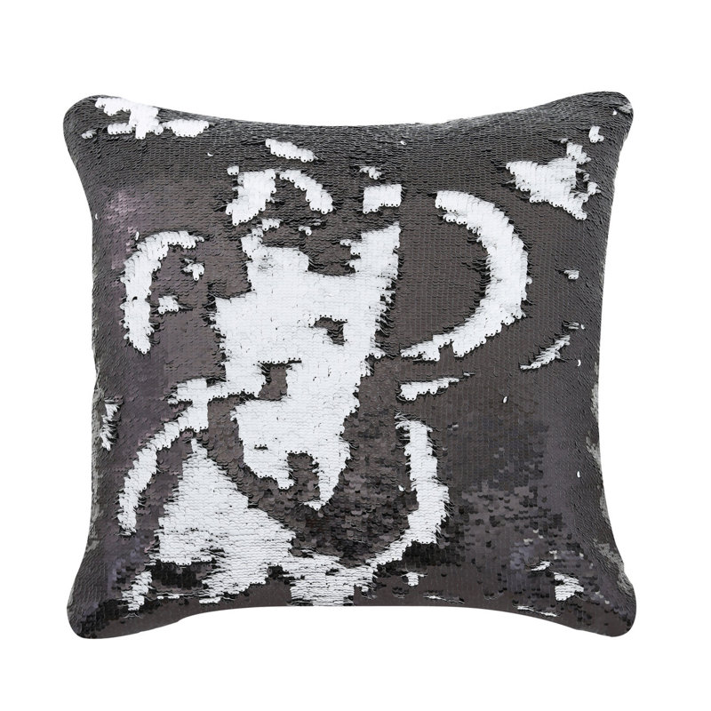 Brixham Square Throw Cushion, 40 x 40cm, Black/White
