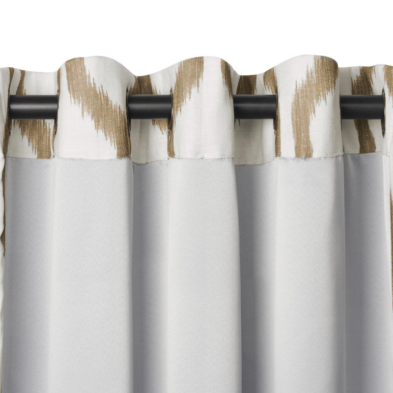 Rideau de fenêtre à passants avec passe-tringle Threadmade Renzo, naturel - l 52 po x L 95 po, Naturel, L 52 po x L 95 po