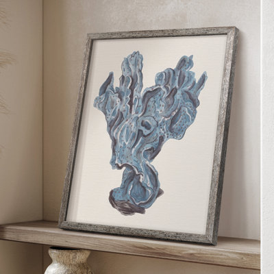 Reproduction encadrée Indigo Reef II - bois massif