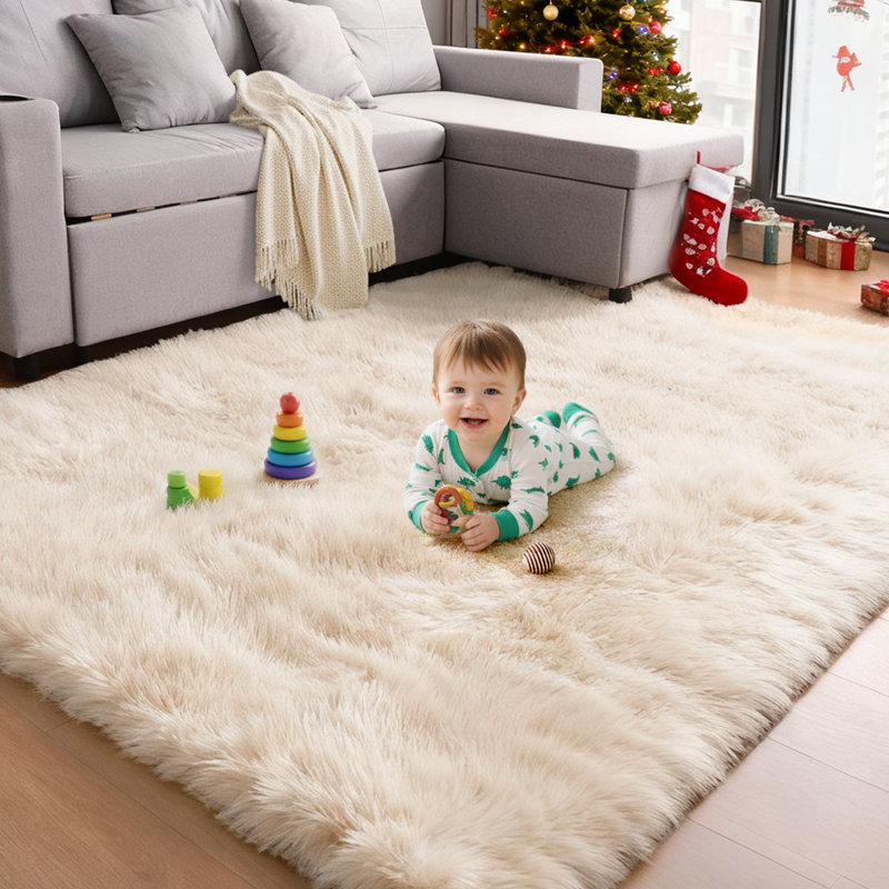 Solid Colour Flatweave Area Rug, Rectangle 120 x 160 cm