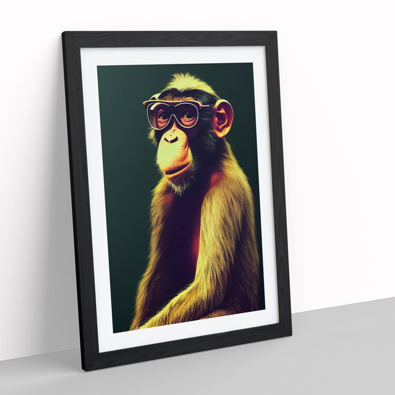 Special Monkey - Single Picture Frame Print, Black Framed, 34cm H x 25cm W x 2cm D