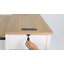 Îlot de cuisine 47 po avec table de salle à manger extensible, table de cuisine en placage de bois d'hévéa avec support de rangement interne-736515017