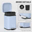 12L Boxy Metal Home Kitchen Bin 32*24.5*36.5 cm Metal 1 Piece Box Bin Light Blue Soft-Close Lid-133525498