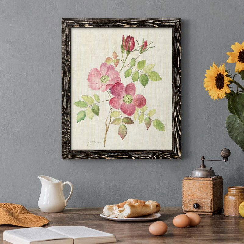 Toile encadrée «Dusty Rose I-Premium» - prête à être accrochée, Noir, H 44 po x l 31 po x P 1 po