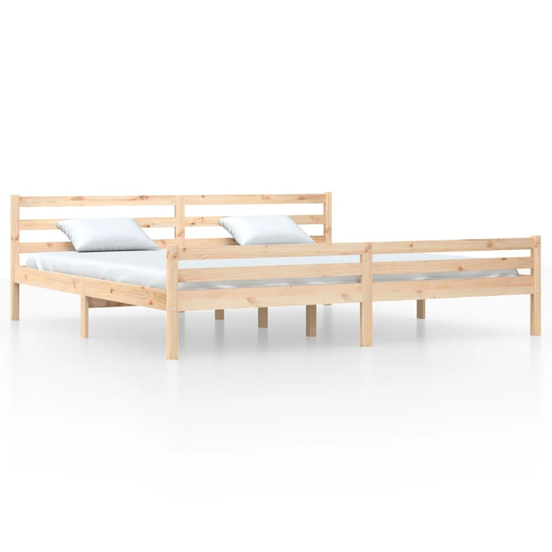 Maxton Solid Wood Bed, 150 x 200cm, grey