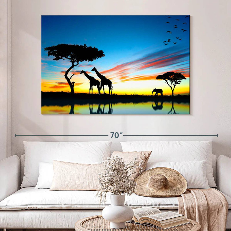 Safari africain Brampt, H 34 po x l 51 po