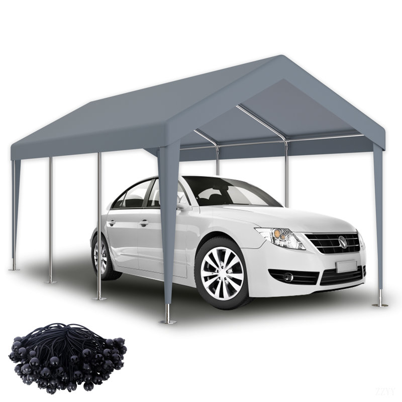 Carport Replacement Canopy Cover, Waterproof & UV Protected Tarp With  Elastic Buckles Suit For Garage Shelter, Frame Is Not Included