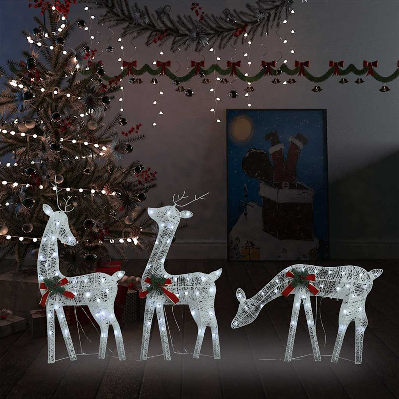 Éclairage de Noël de Noël avec lumières DEL, Blanc, 3