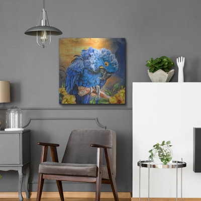 Bayou Breeze 'Hyacinth In The Hibiscus' by Carol Cavalaris Metal Wall Art