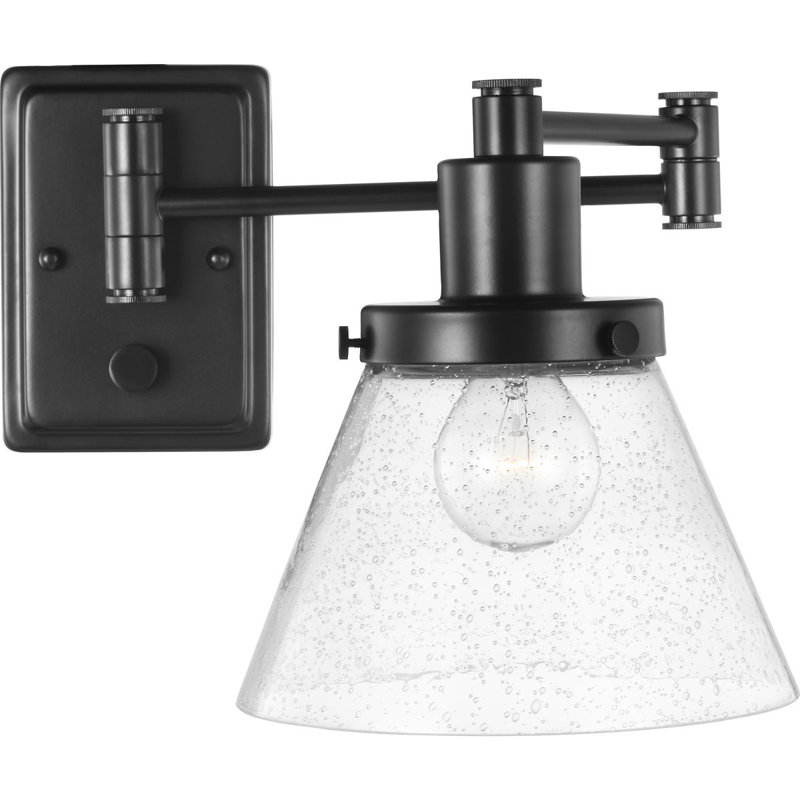 Oakpark Swing Arm Sconce, Black