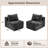 27" Wide Compression Corduroy Upholstered Accent Chair, Grey-322082293-322082289-322082291
