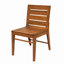 Ensemble de salle à manger d'extérieur 7 pièces en bois d'acacia, table rectangulaire de 180 cm avec 6 chaises à dossier à lattes, mobilier de patio ergonomique et incurvé