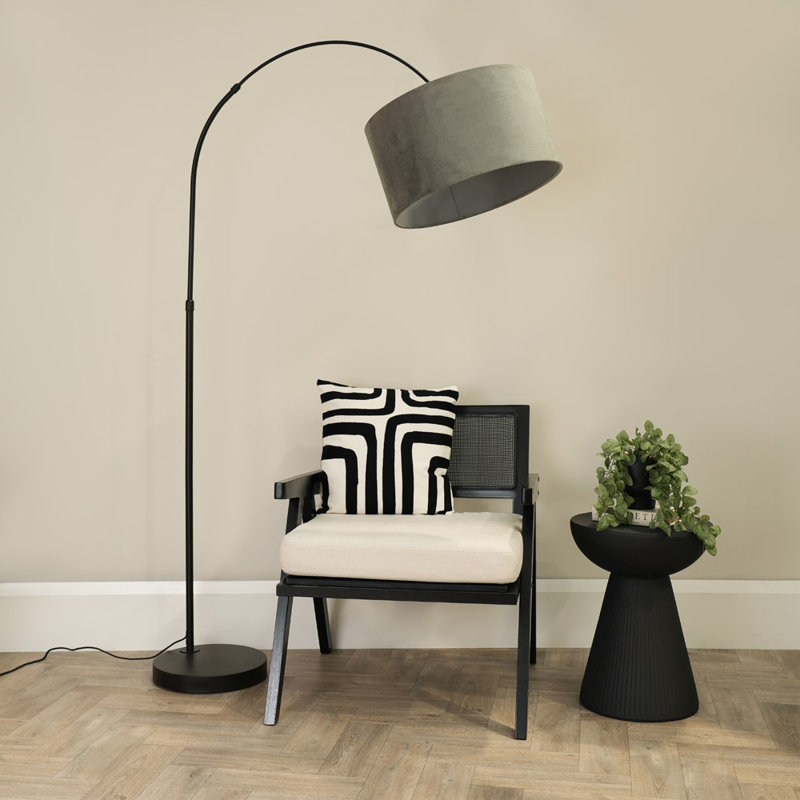 Rinnah 180cm Matte Traditional Floor Lamp, Grey