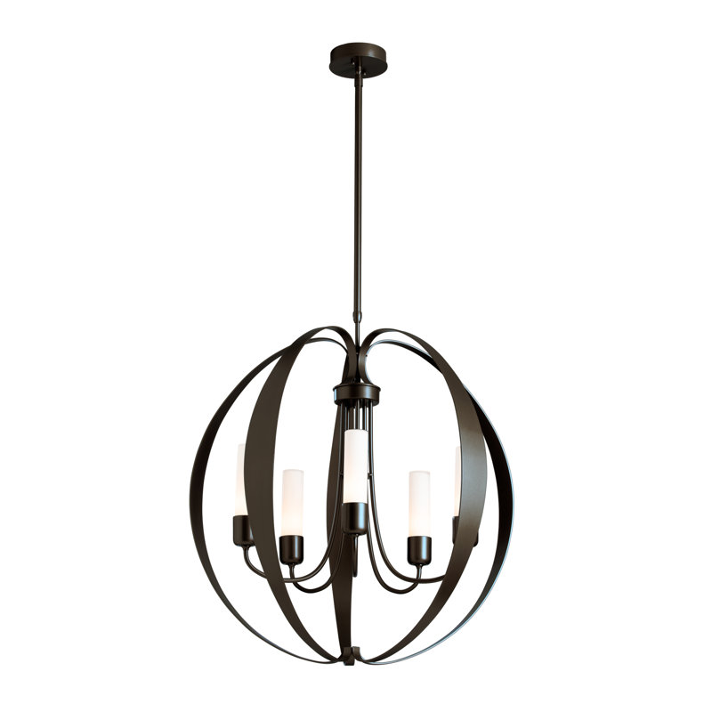 Pomme 5 - Light Outdoor Pendant, Oil Rubbed Bronze, Opal Glass