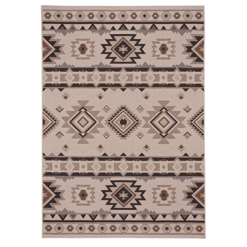 Oriental Indoor / Outdoor Rug, Rectangle 3' 11" x 5'6" 