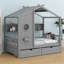 Lit en bois avec tiroirs et tablette de rangement-313605935-313605932