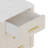Upholstered Wooden Nightstand With 3 Drawers And Metal Legs&Handles, Bedside Table With Marbling Stickers Worktop - Beige-419460624