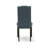 5-Pc Wooden Dining Set Consists of a Wood Kitchen Table and 4 Blue Linen Fabric Parson Chairs - Black Finish