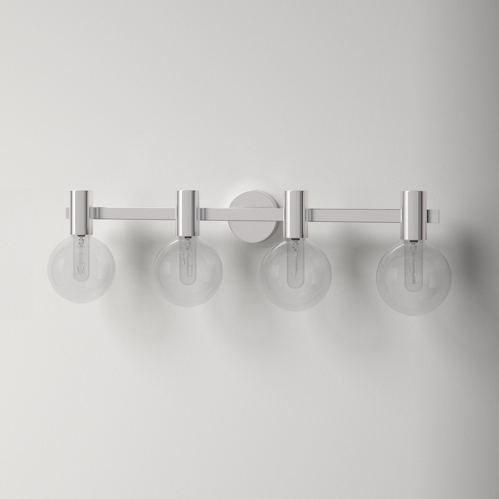 Ryenne Bath Sconce, Chrome, 10" H x 34" W x 34" D, 4 Lights