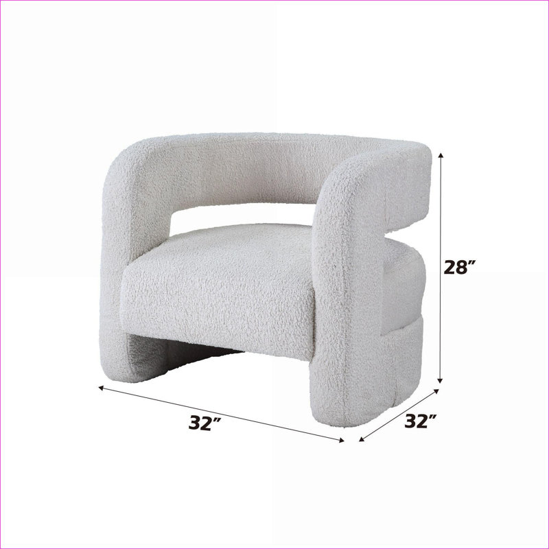 Fauteuil d'appoint rembourré en sherpa Yitua
