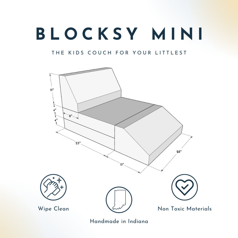 Pink Foamnasium Blocksy Mini Play Couch for Active and Imaginative Play, Pink