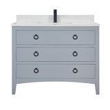 42" Solid Wood Sink Vanity With 1' Top