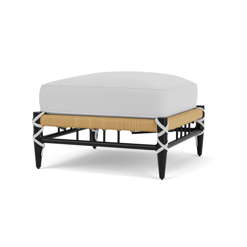 Low Country Square Outdoor Ottoman Patio Ottoman, Reflections Ice
